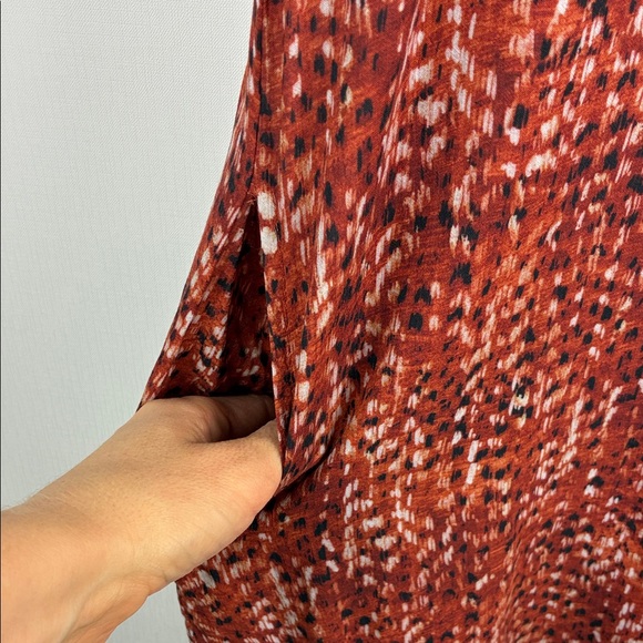 Cloth & Stone Anthropologie Women’s Rust short sleeves button down dress size XS - Picture 12 of 12